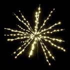 18" Silver Twinkle Starburst - Warm White LED Lights