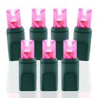 50 Light Pink 5 mm Wide Angle Conical LED Christmas Lights