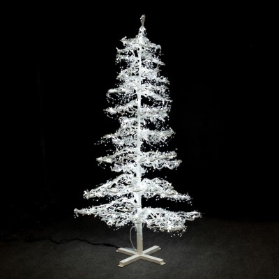 9' Ice Sculpture Christmas Tree - Pure White