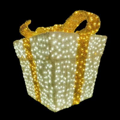 6' 3D Giftbox - Warm White