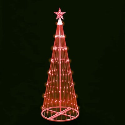 4' LED Light Show Tree-Red