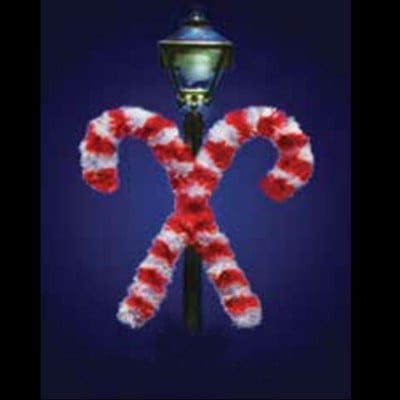 3.5' Candy Canes Christmas Lamp Post