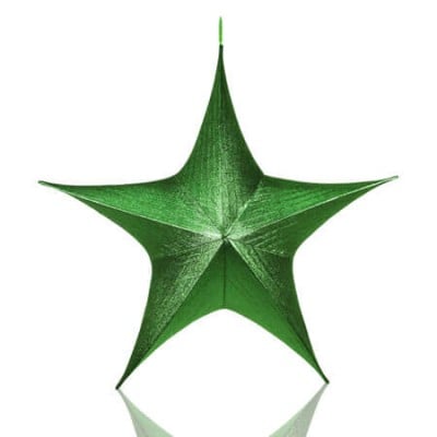 16" Foldable 3D Star - Metallic Green