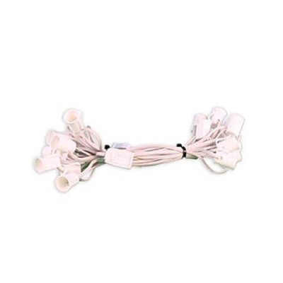 C9 Cord White Wire 12" Spacing