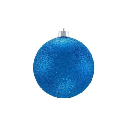 Glittered Christmas Ornaments-Turquoise-2.75"