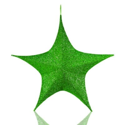 44" Foldable 3D Star - Polymesh - Green