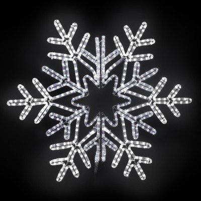 48" Vale Snowflake - Pure White