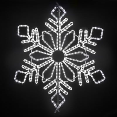 36" Winter Snowflake - Pure White