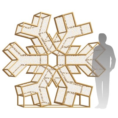 8' LED Snowflake Icon - Radiant - Warm White