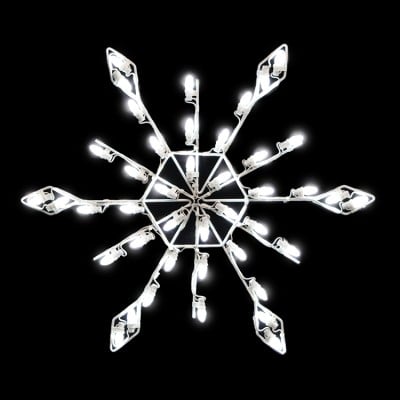 3' Silhouette Diamond Snowflake | Ground Display