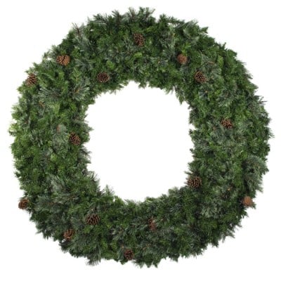 72" Deluxe Mixed Pine Wreath - Unlit - No Bow