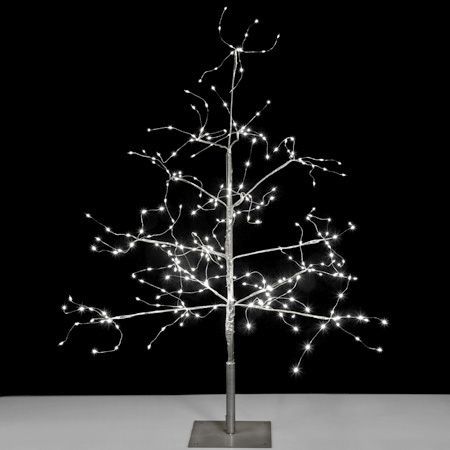 3 Silver Fairy Light LED Tree 270 LEDs Pure White