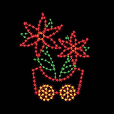 7' Silhouette Poinsettia Car