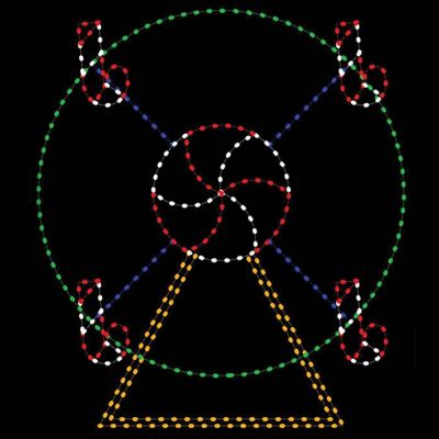11' Candy Cane Ferris Wheel