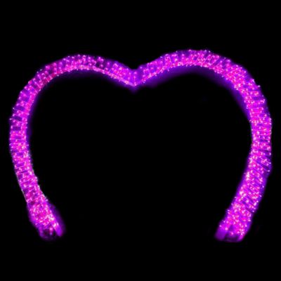 12' LED Heart Photo Op Display - Pink Twinkle