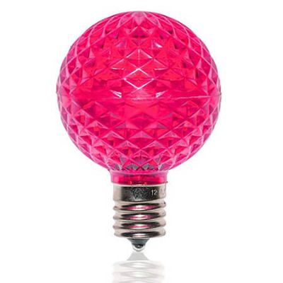 G50 SMD LED Retrofit Bulb - Pink - C9 Base - Minleon - Bag of 10