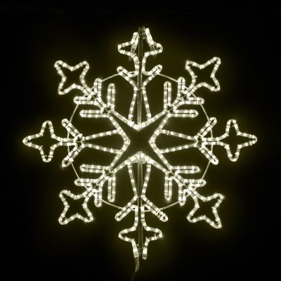 36" Aspen Snowflake - Warm White
