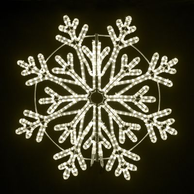 48" Frost Snowflake - Warm White