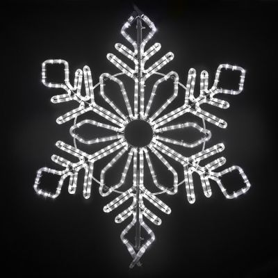 36" Winter Snowflake - Pure White