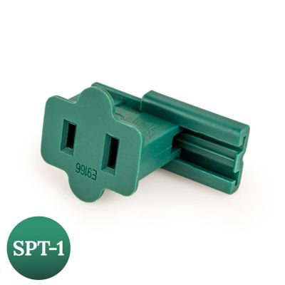 18/2 Female Vampire Plug, SPT1, Green, Breakaway Tab - Available in Bags/Cases of 5, 50 and 1000