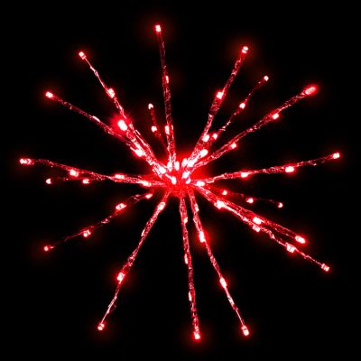 12" Red Twinkle Starburst - Red LED lights