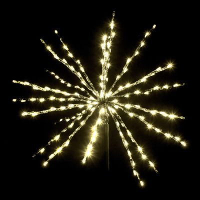 18" Silver Twinkle Starburst - Warm White LED Lights