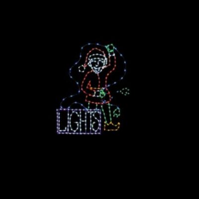 Elf w/ Box of Lights