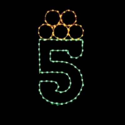 Five Golden Rings Silhouette