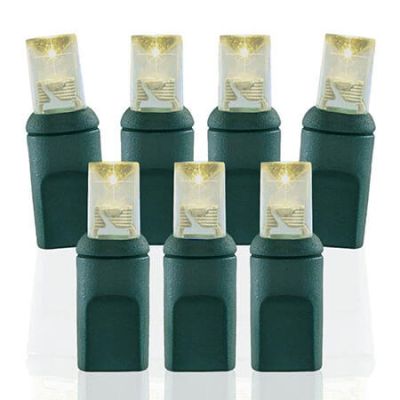 70 Light Twinkle 5 mm Wide Angle Conical LED Christmas Lights