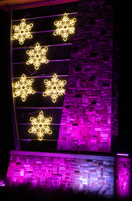 Rope Light Snowflakes