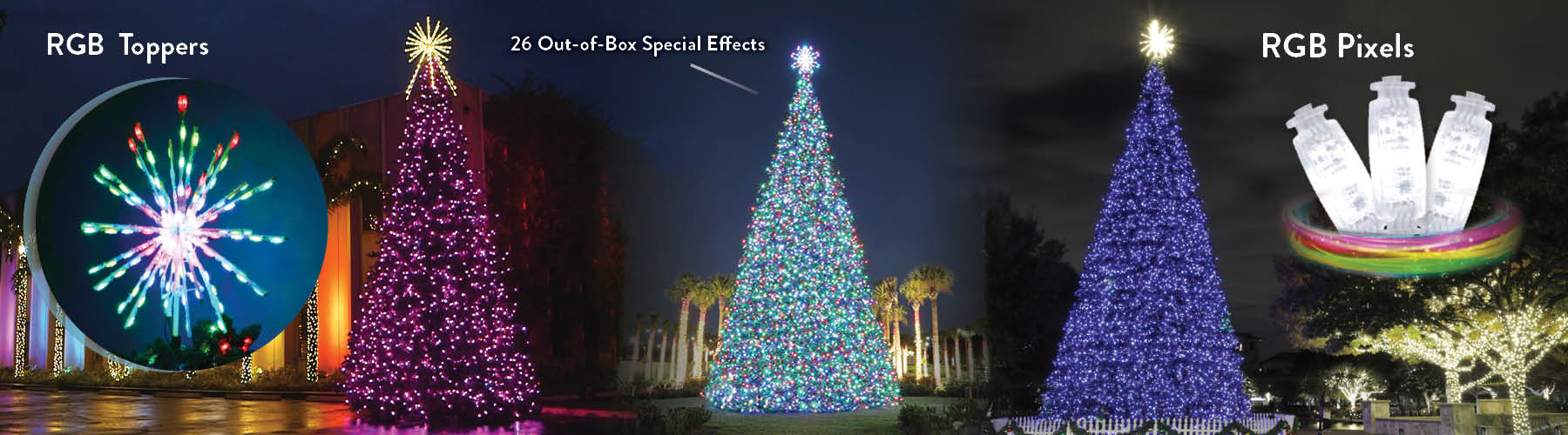 Commercial RGB Christmas Trees